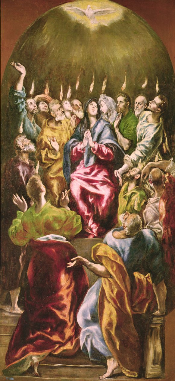 Pinksteren, c.1604-14 door El Greco