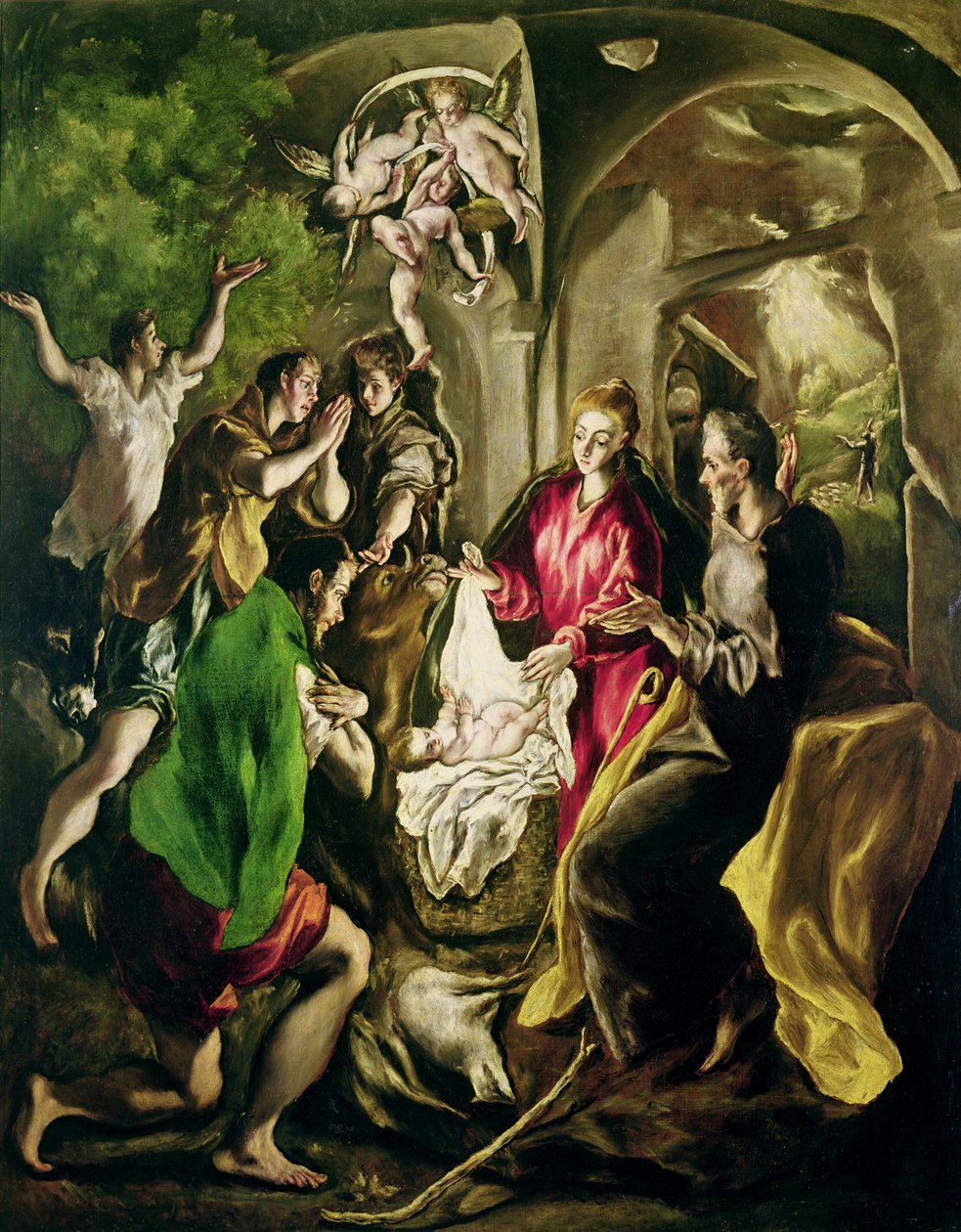 Aanbidding van de herders, 1603-05 door El Greco