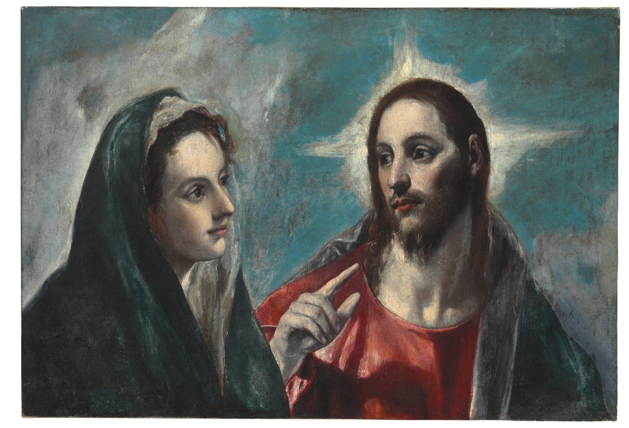 Christus neemt afscheid van zijn Moeder door El Greco