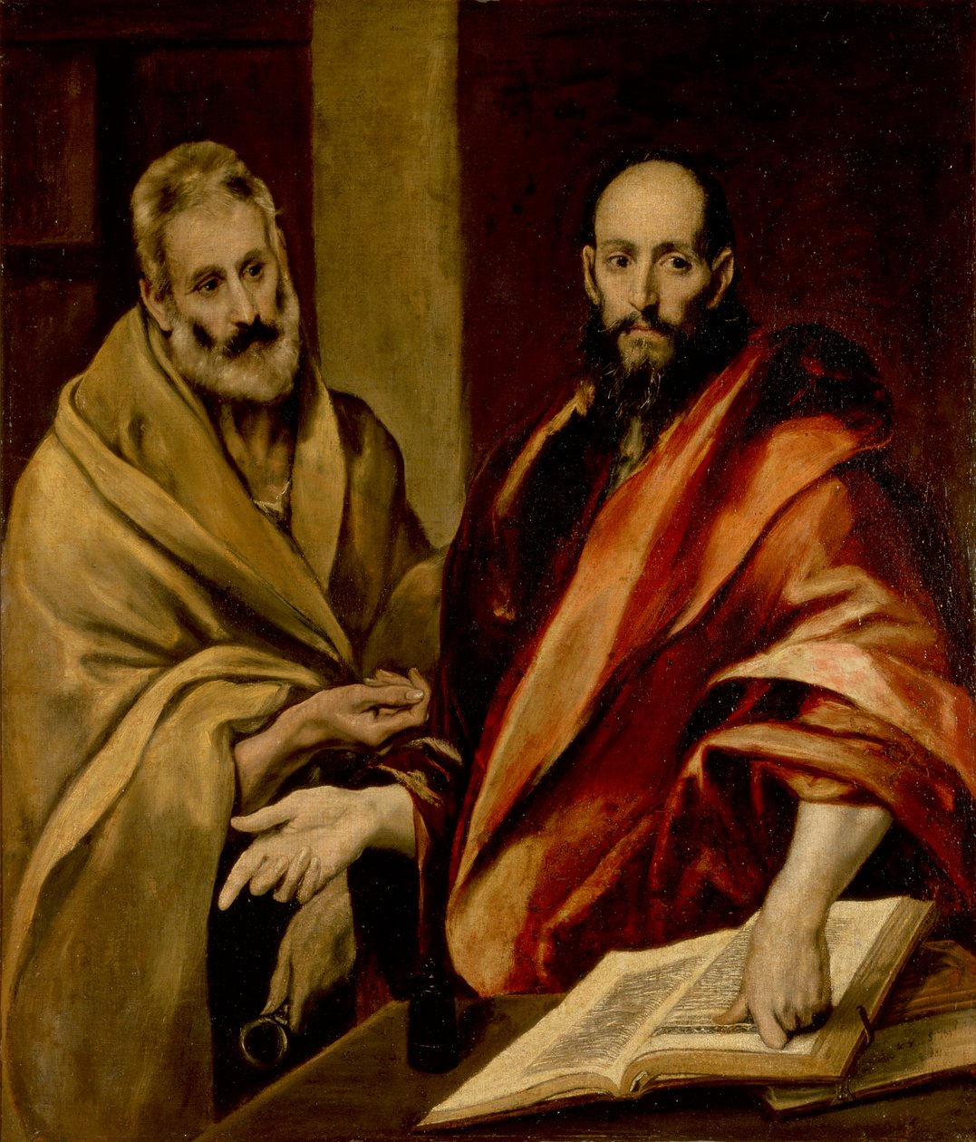 De apostelen Petrus en Paulus door El Greco