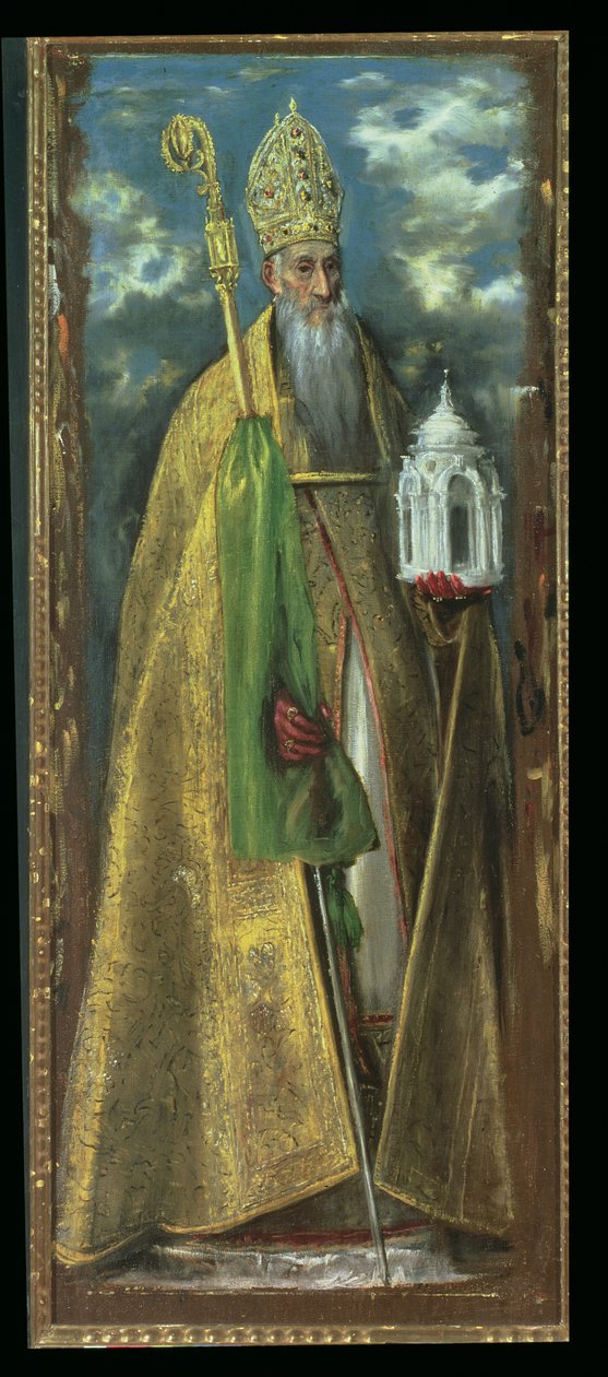 Sint Augustinus van Hippo (354-430) 1590 door El Greco