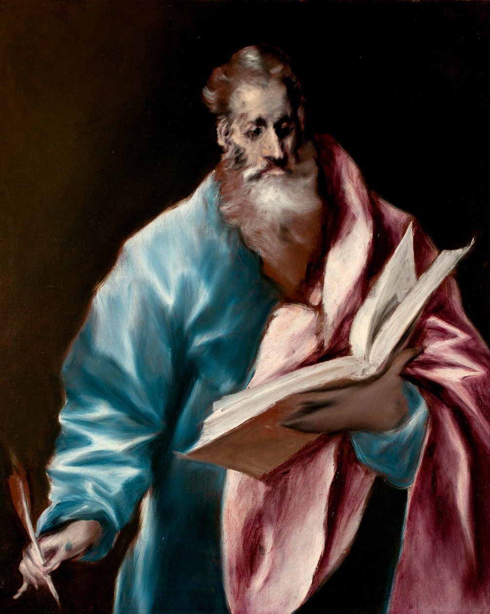 Sint Mattheüs de Evangelist door El Greco