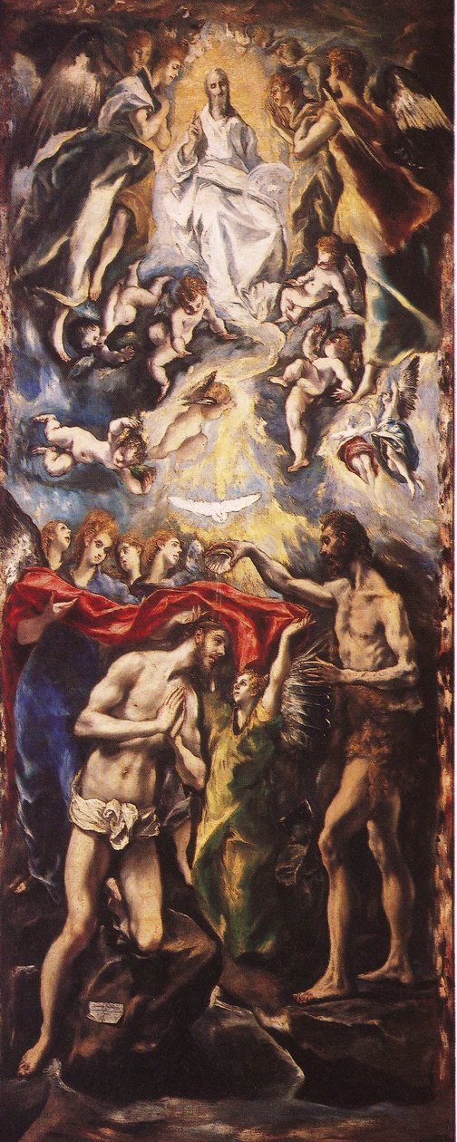 De doop van Christus door El Greco
