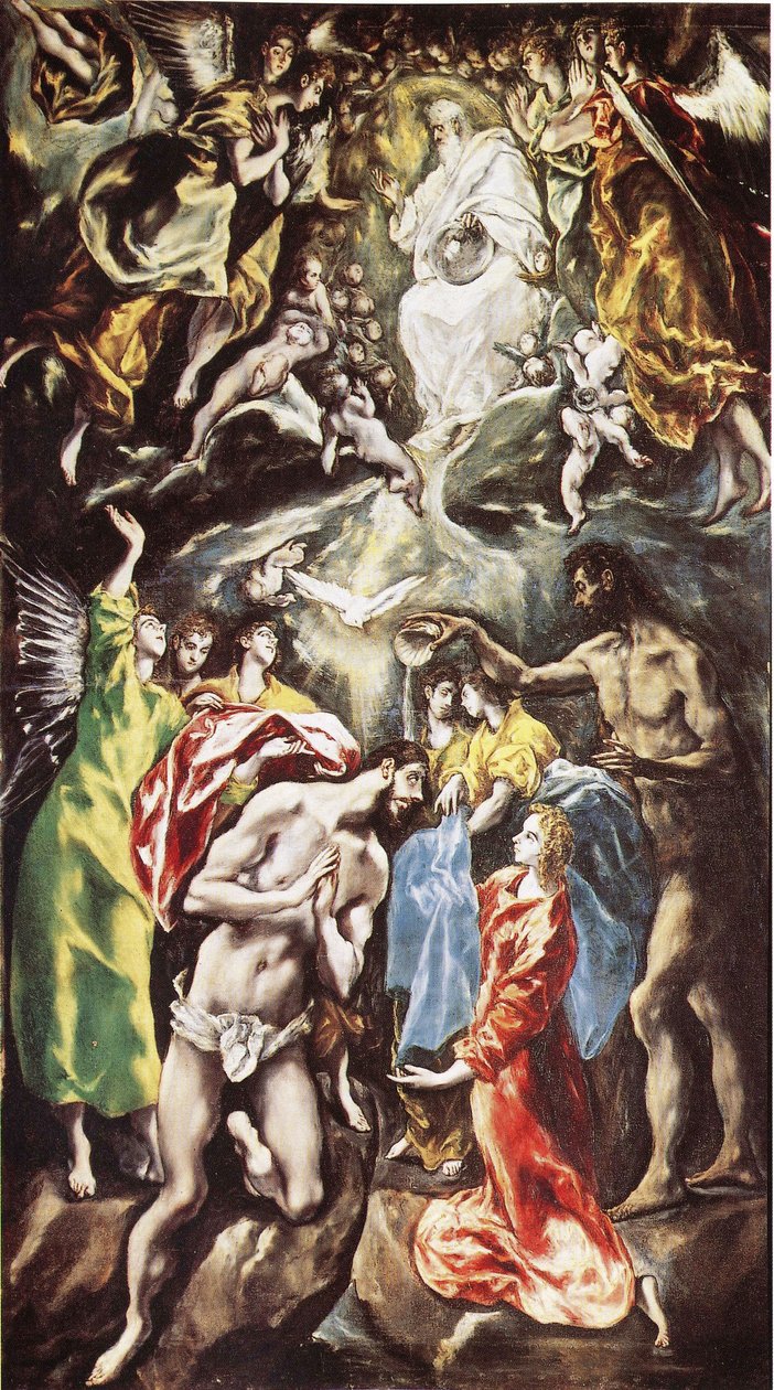 De doop van Christus door El Greco