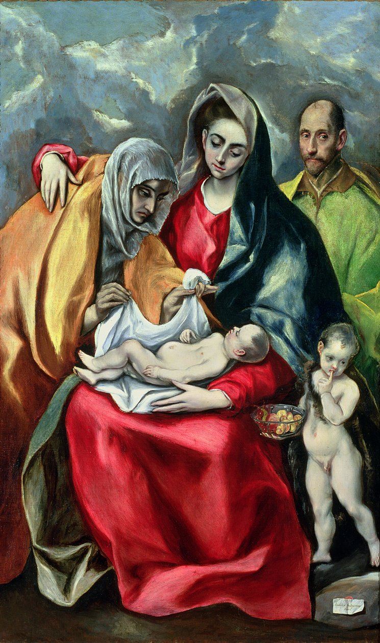 De Heilige Familie met St. Elizabeth, 1580-85 door El Greco