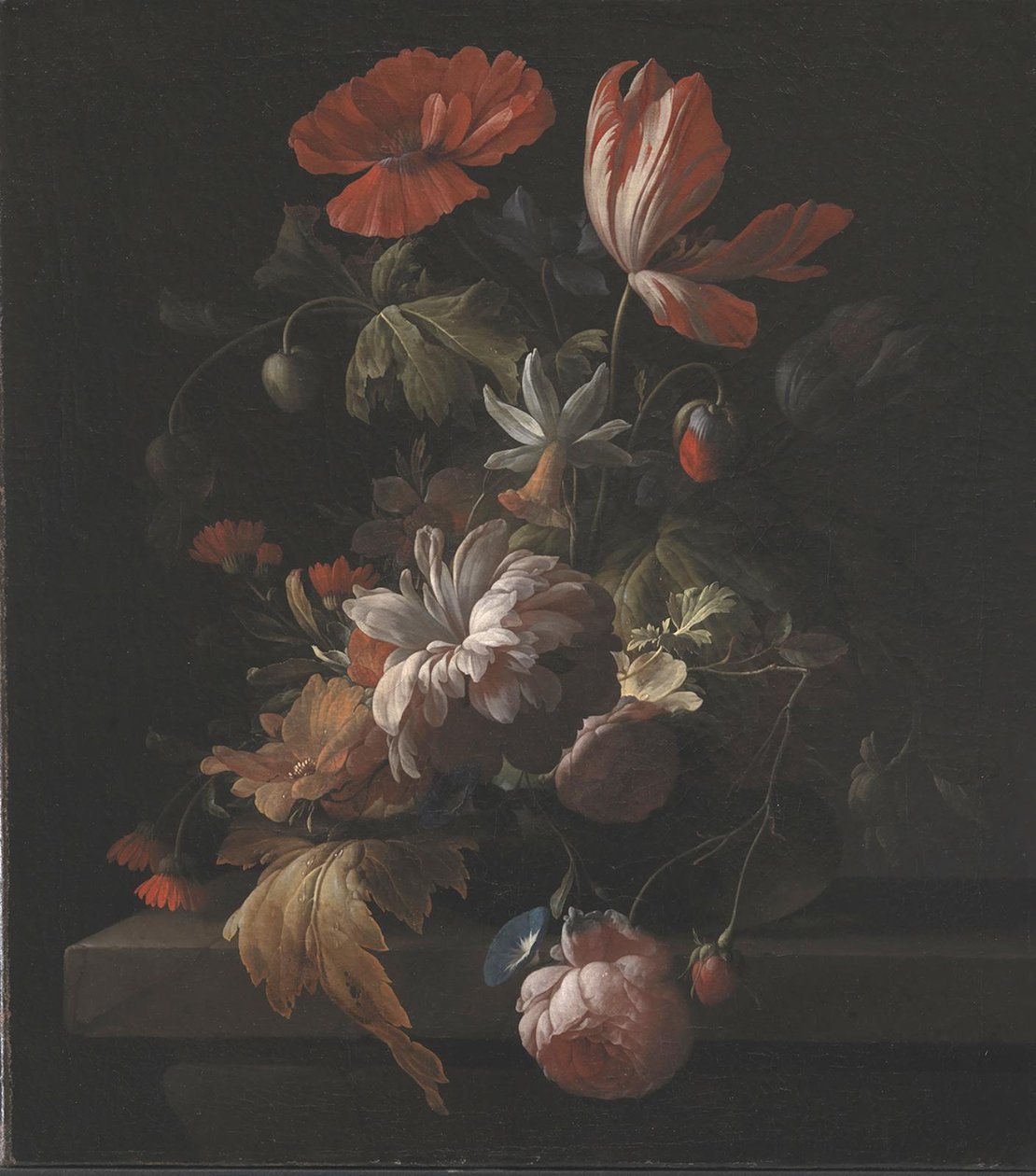 Bloemen in een kom door Elias van den Broeck