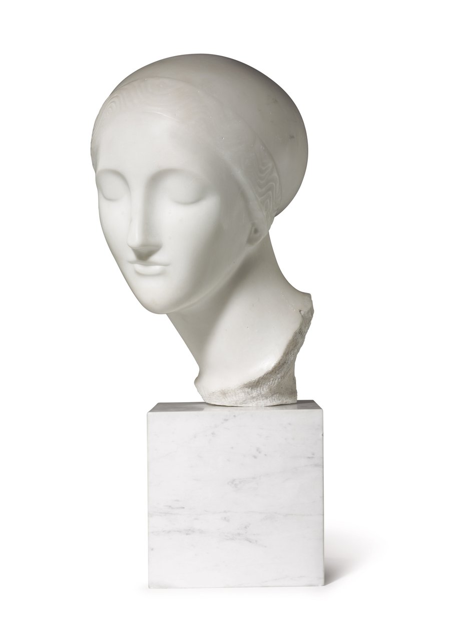 Vroeg Ideaal Hoofd (La Mysterieuse), ca. 1916-17 door Elie Nadelman