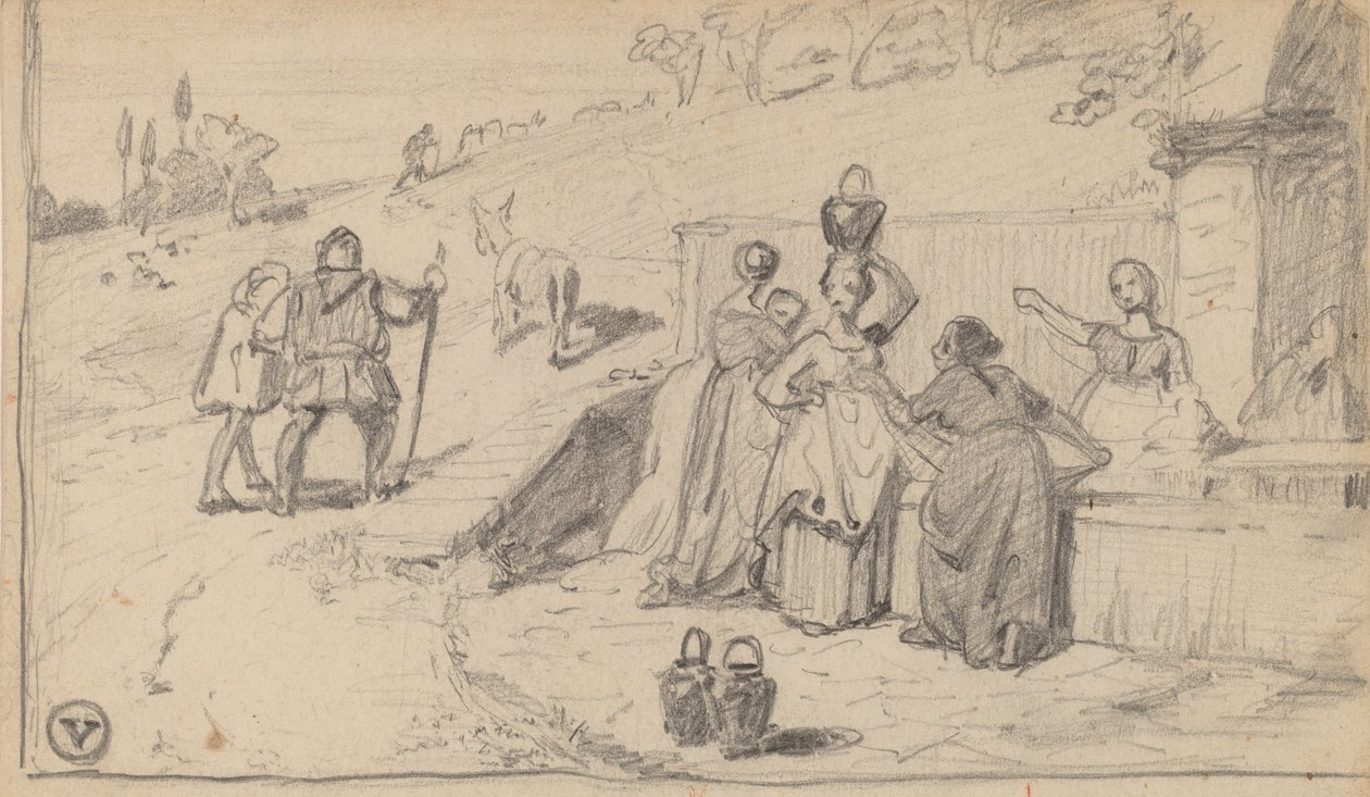 Vader en Zoon, ca. 1859 door Elihu Vedder