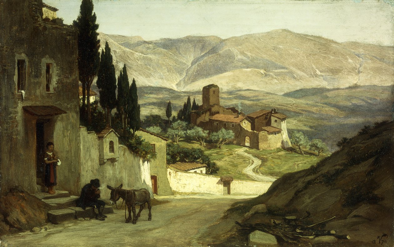 Bij Perugia, 1870 door Elihu Vedder