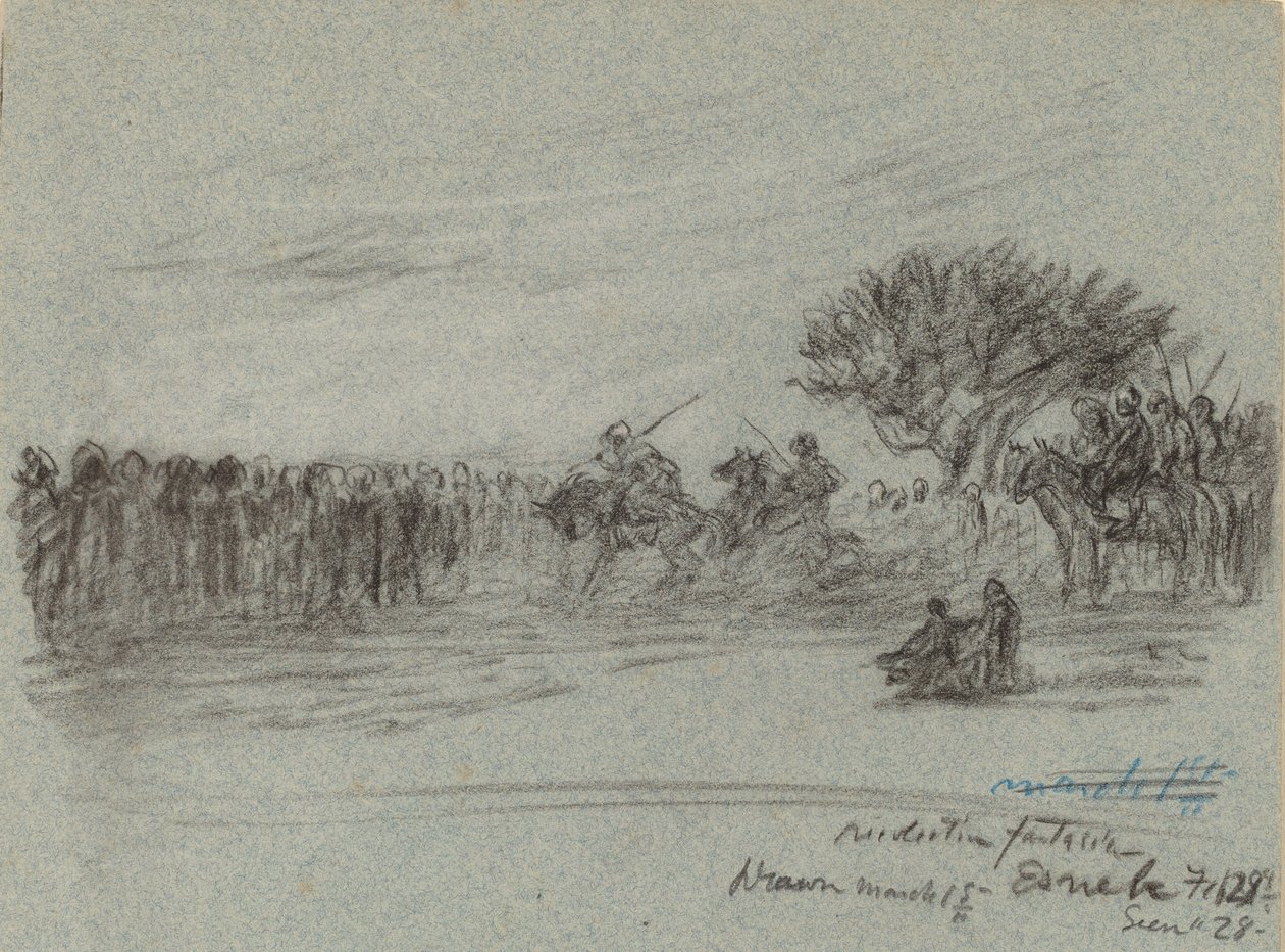 Nijlreis, Esneh, Egypte door Elihu Vedder