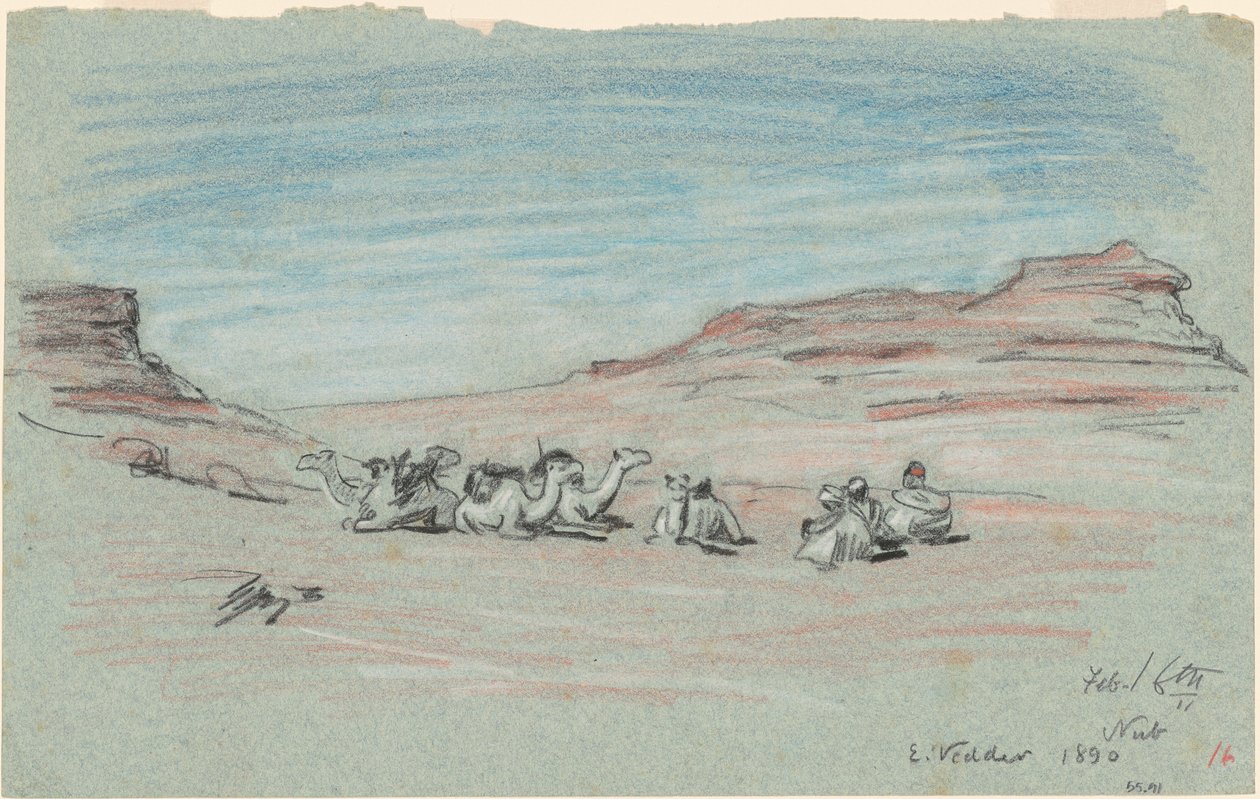 Nijlreis, nr. 20 door Elihu Vedder