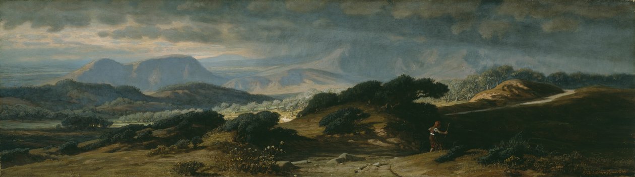 Storm in Umbrië door Elihu Vedder