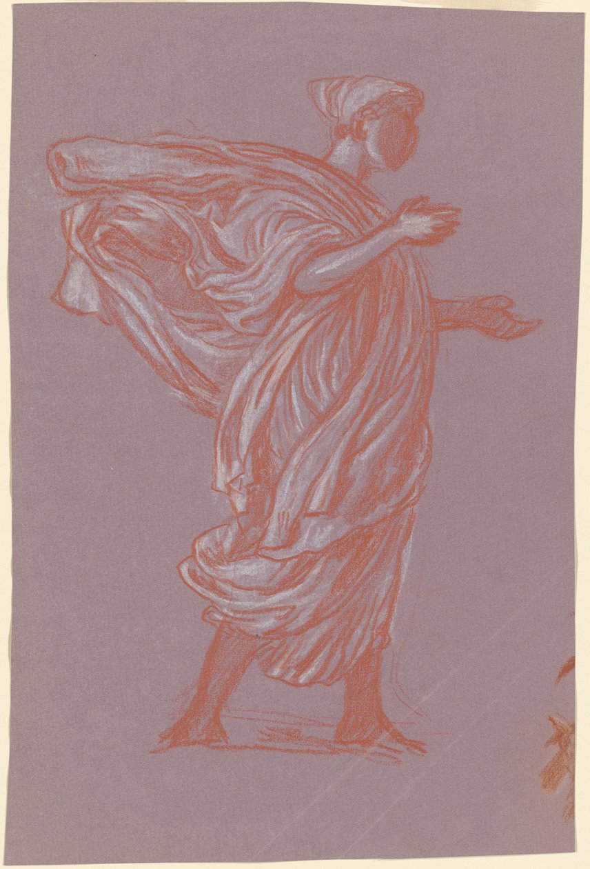 Studie voor "Griekse Meisjes die Baden" door Elihu Vedder