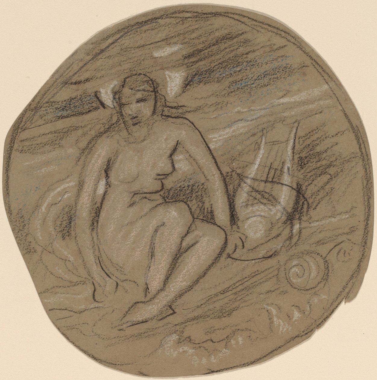 Studie voor Muziek door Elihu Vedder