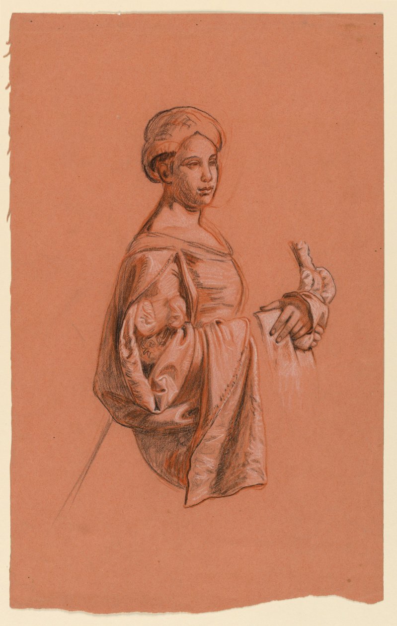 Studie voor "Huwelijksprocessie" door Elihu Vedder