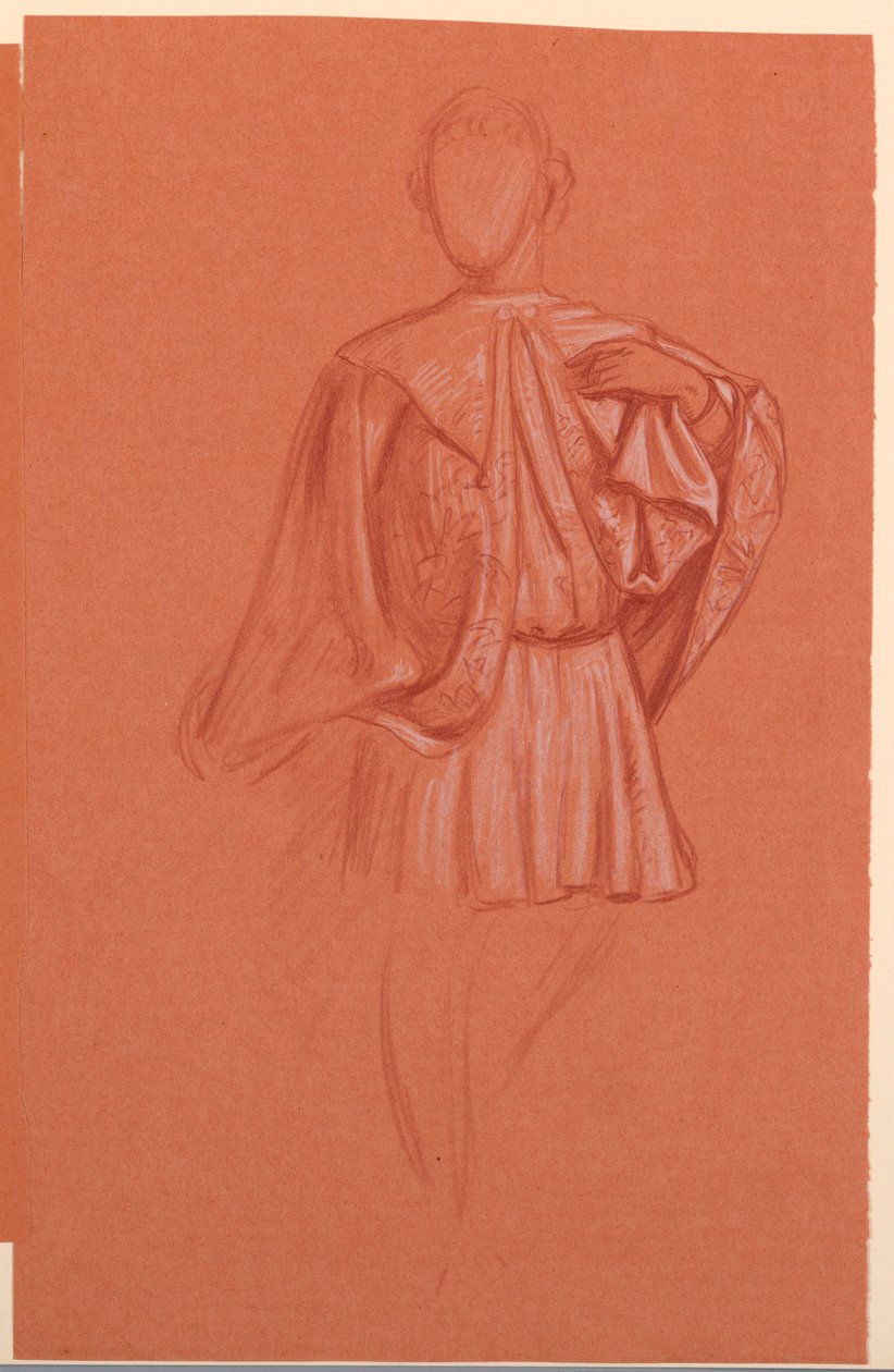 Studie van een Gekostumeerd Figuur door Elihu Vedder