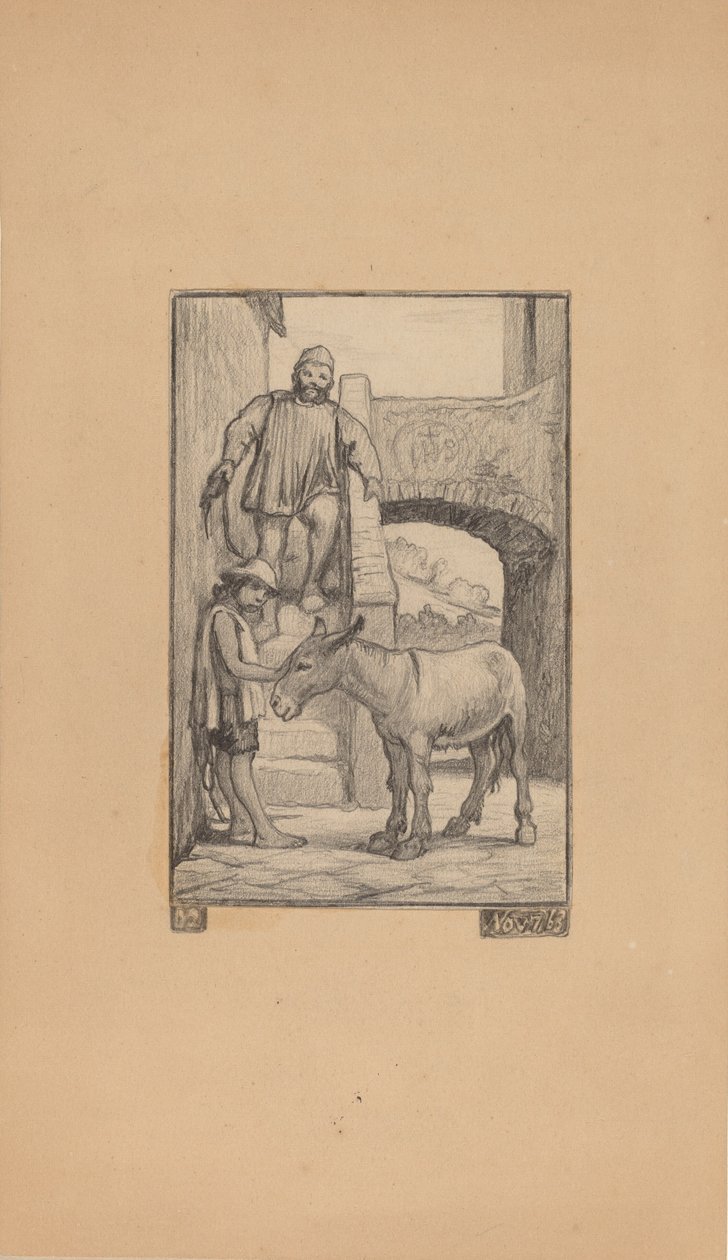 De zoon en de ezel door Elihu Vedder