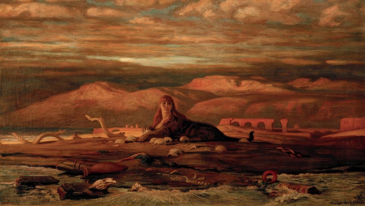 De sfinx aan de kust door Elihu Vedder