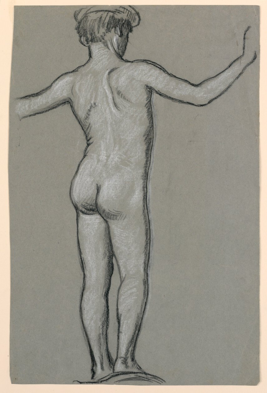 Figurenstudie voor een Fonteinontwerp door Elihu Vedder