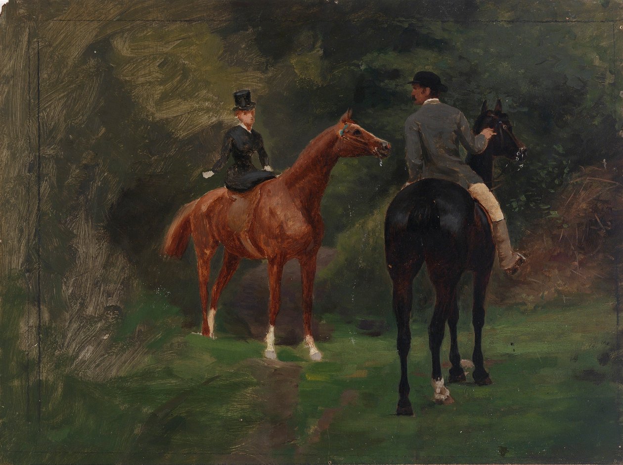Figuren te paard door Eliphalet Fraser Andrews