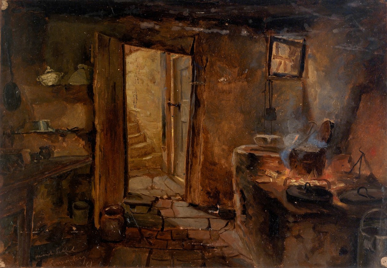 Interieur van een keuken door Eliphalet Fraser Andrews