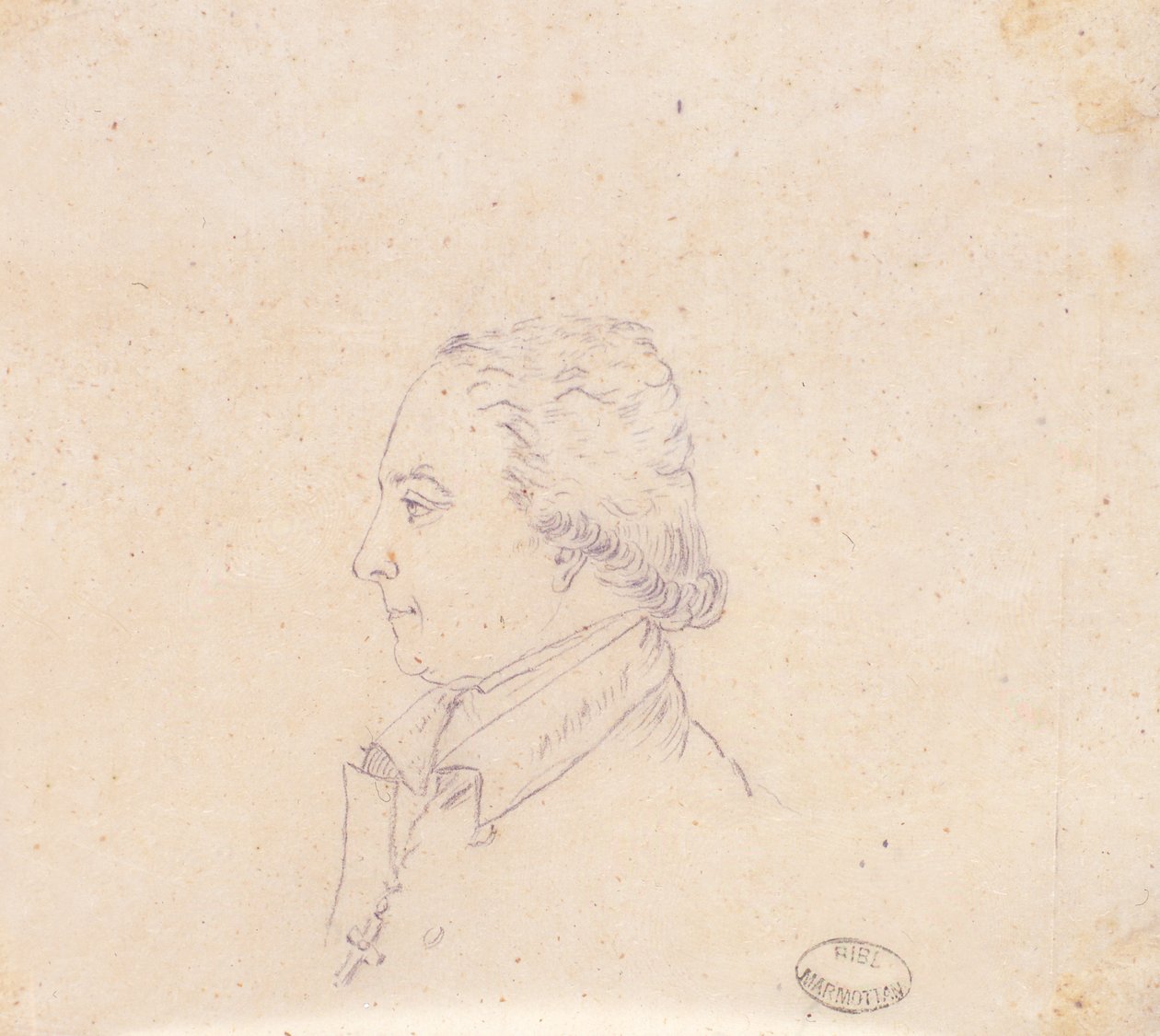 Tekening van een prelaat door Elisa Bonaparte