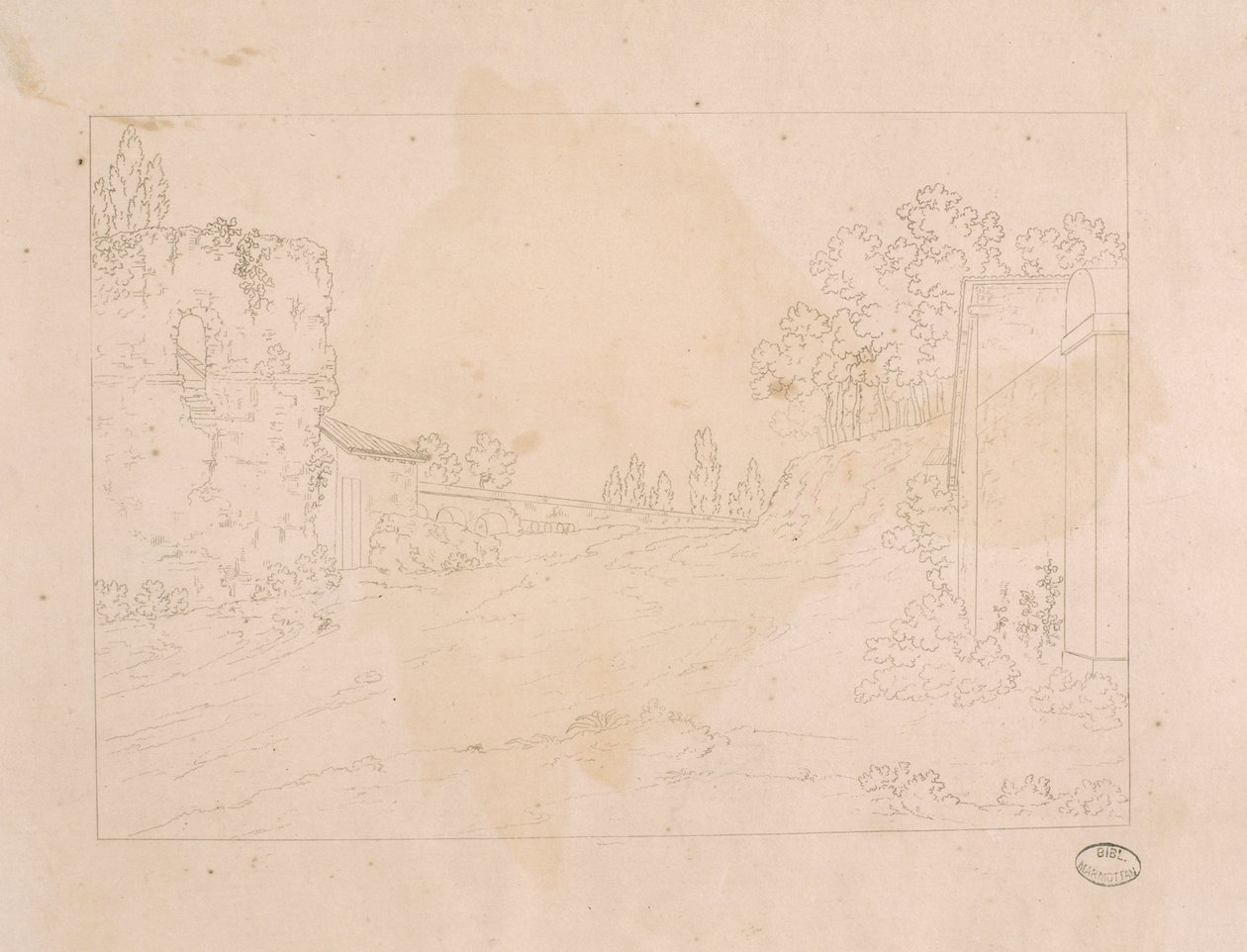 Landschap met aquaduct door Elisa Bonaparte