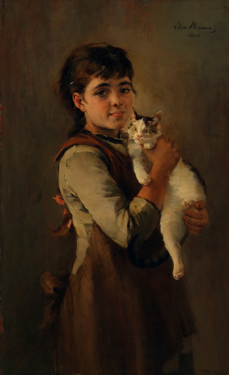 Twee kittens door Elisa Baronin von Ransonnet Villez Nemes