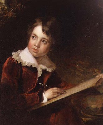 Jonge Jongen aan het Schrijven door Elisabeth Louise (attr. to) Vigee Lebrun
