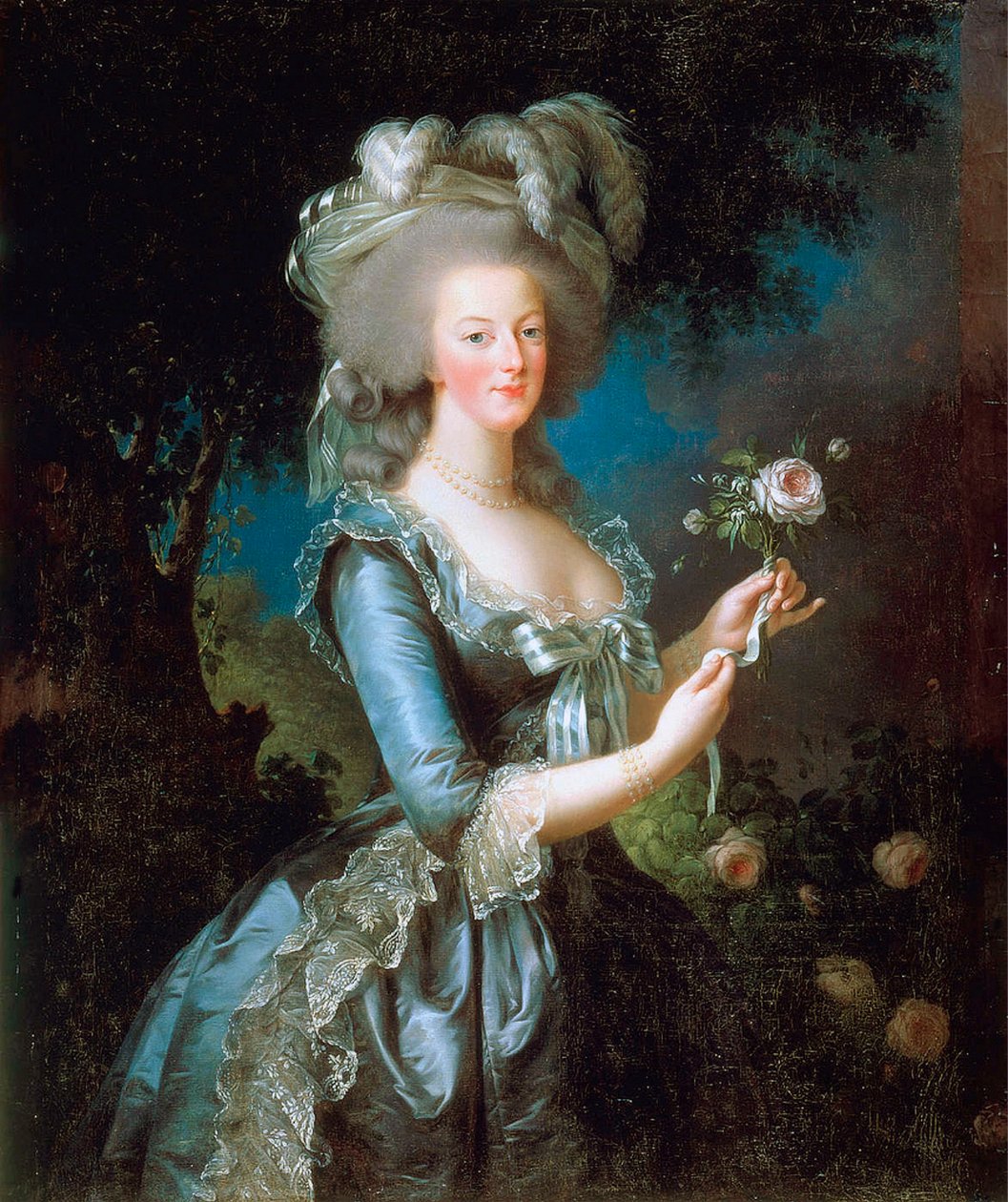 Marie Antoinette à la Rose, 1783 door Elisabeth Louise Vigee Lebrun