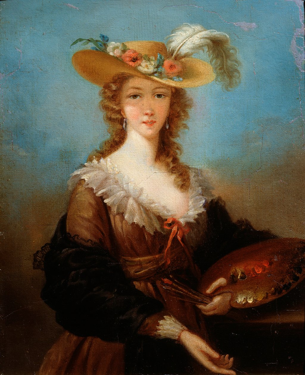 Zelfportret, 1782 door Elisabeth Louise Vigee Lebrun