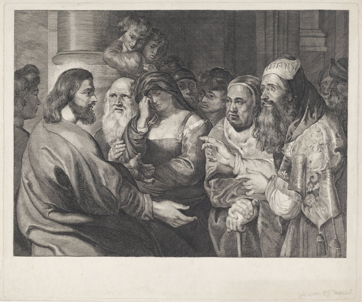 Christus en de overspelige vrouw door Elisabeth Marie Simons