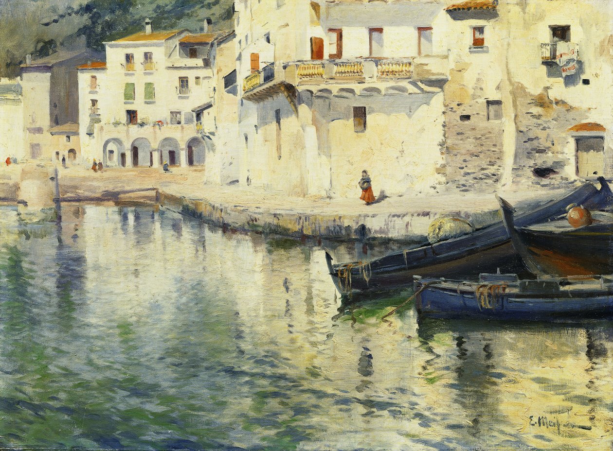De haven van Cadaques door Eliseu Meifren i Roig