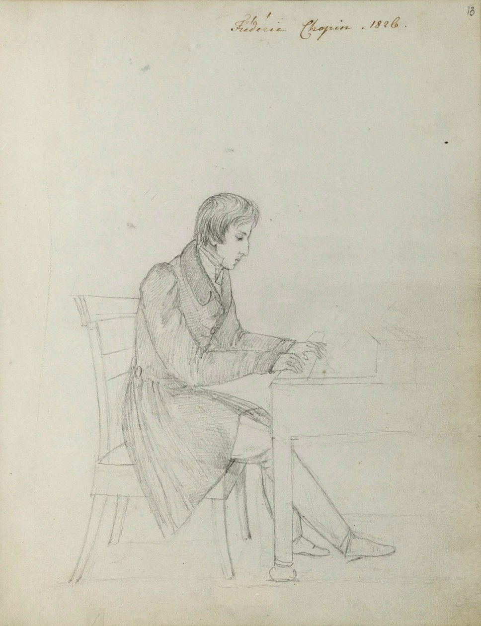 Fryderyk Chopin aan de piano door Eliza Radziwiłłówna