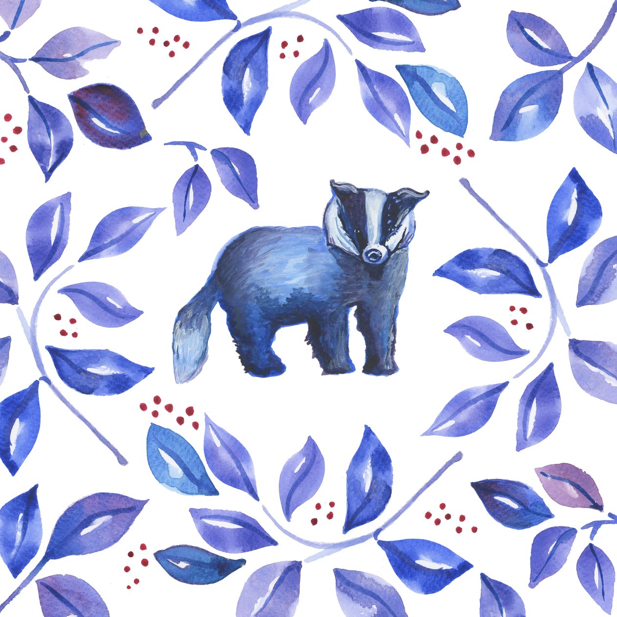 Das, 2018 (aquarel) door Elizabeth Rider