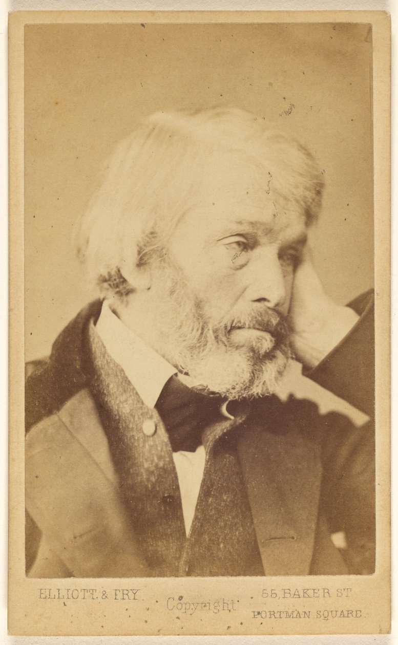 T[homas] Carlyle (1795 - 1881) door Elliott and Fry