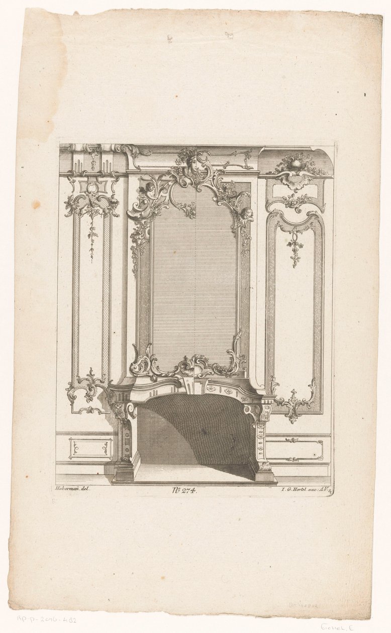 Schouw met putti door Emanuel Eichel (possibly)
