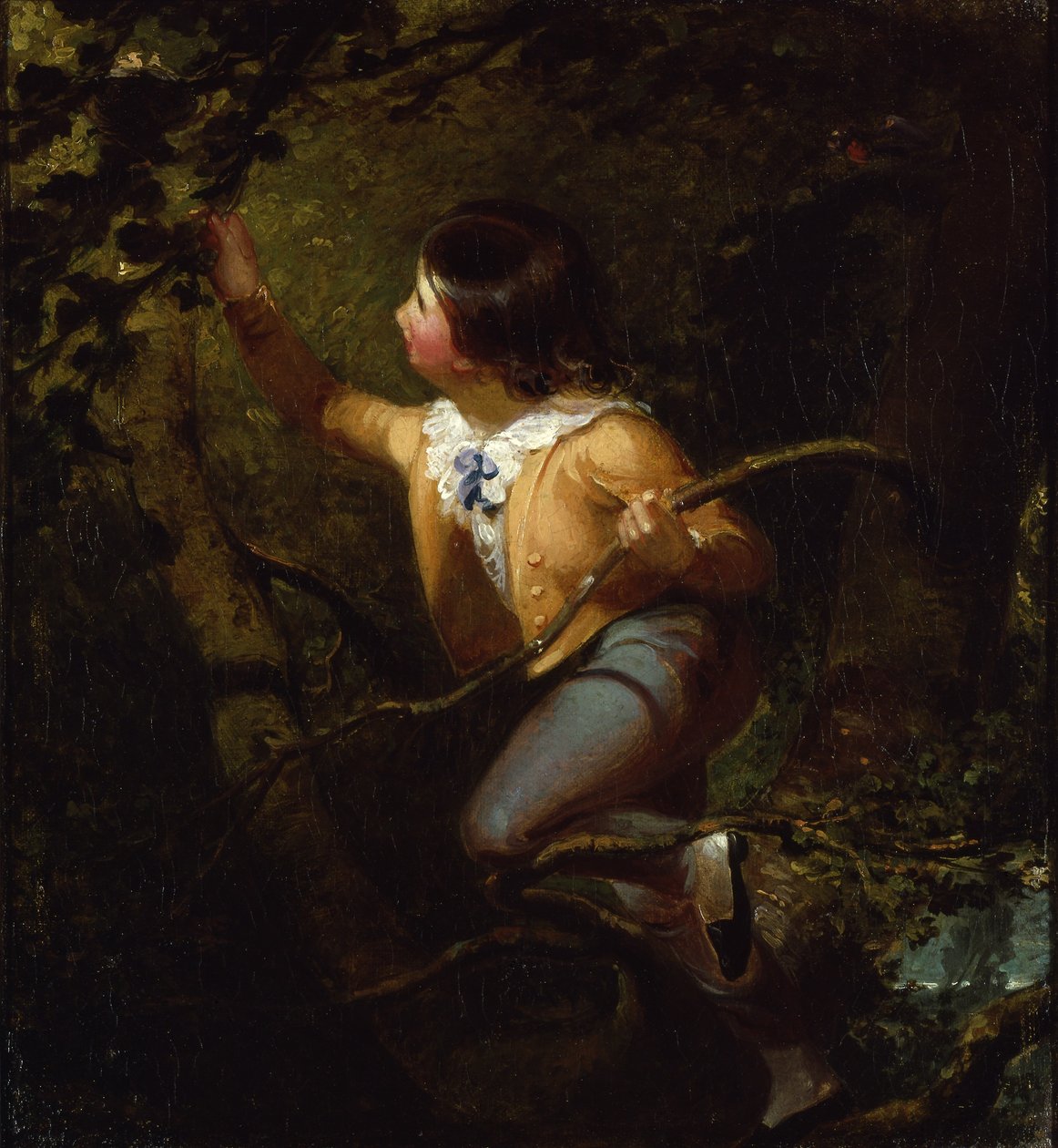 Nestelen van vogels door Emanuel Gottlieb Leutze