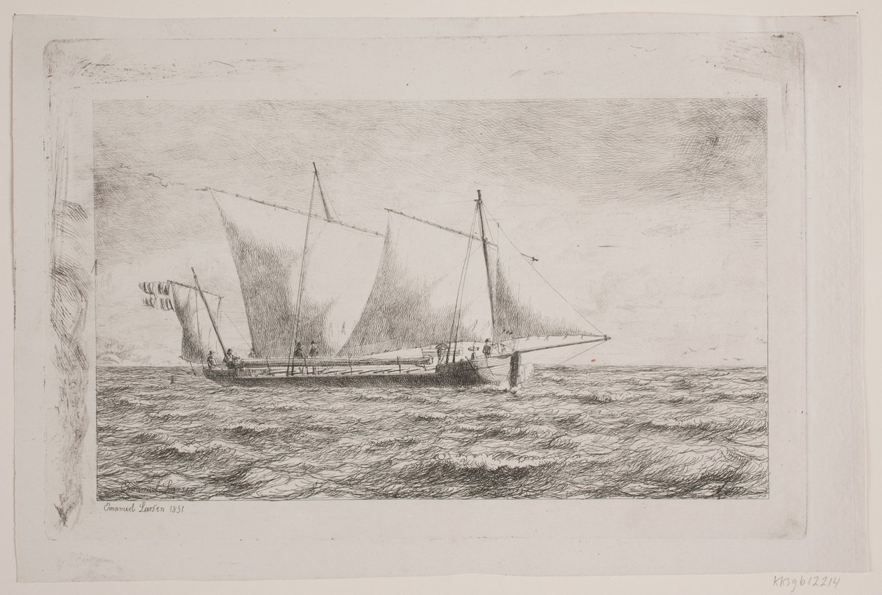 Een kanonneerboot door Emanuel Larsen