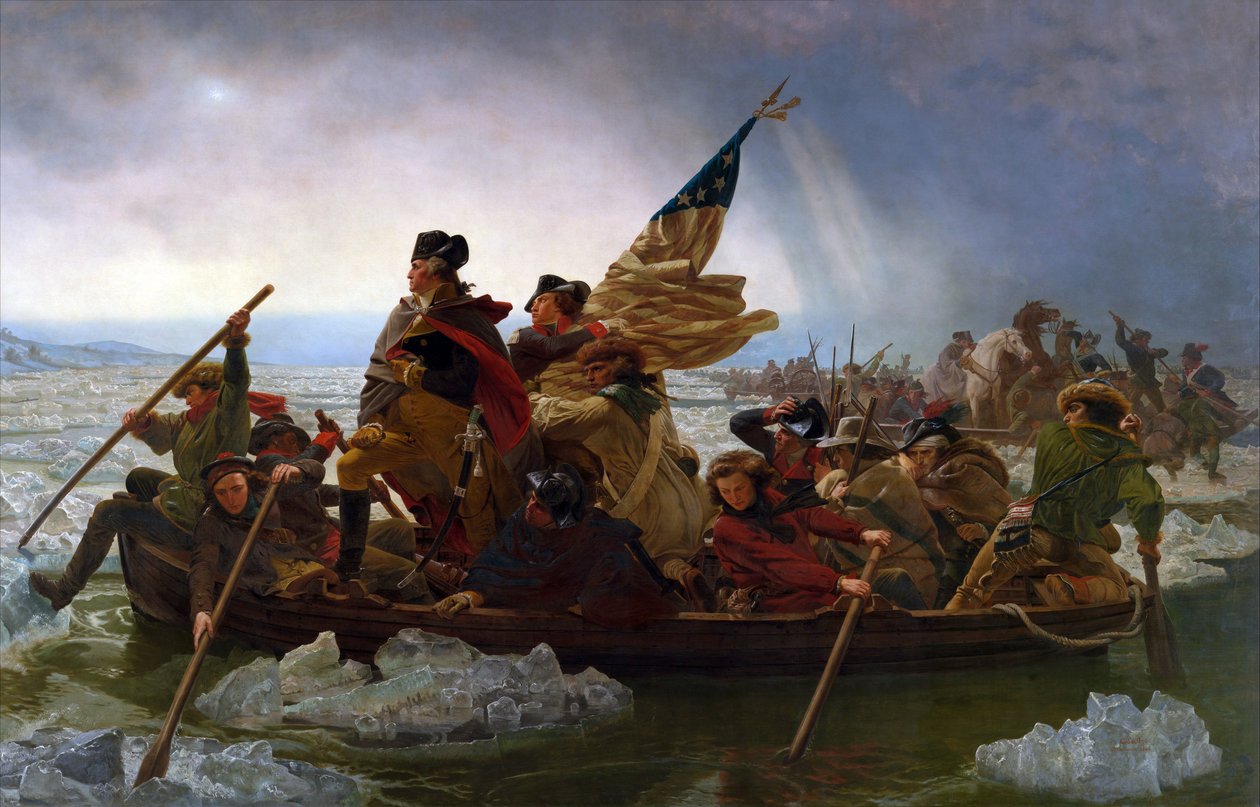 Washington Steekt de Delaware over door Emanuel Leutze
