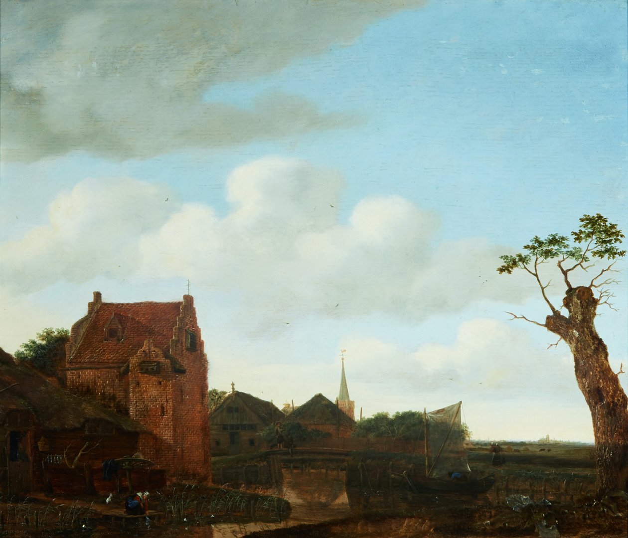 Dorpslandschap door Emanuel Murant