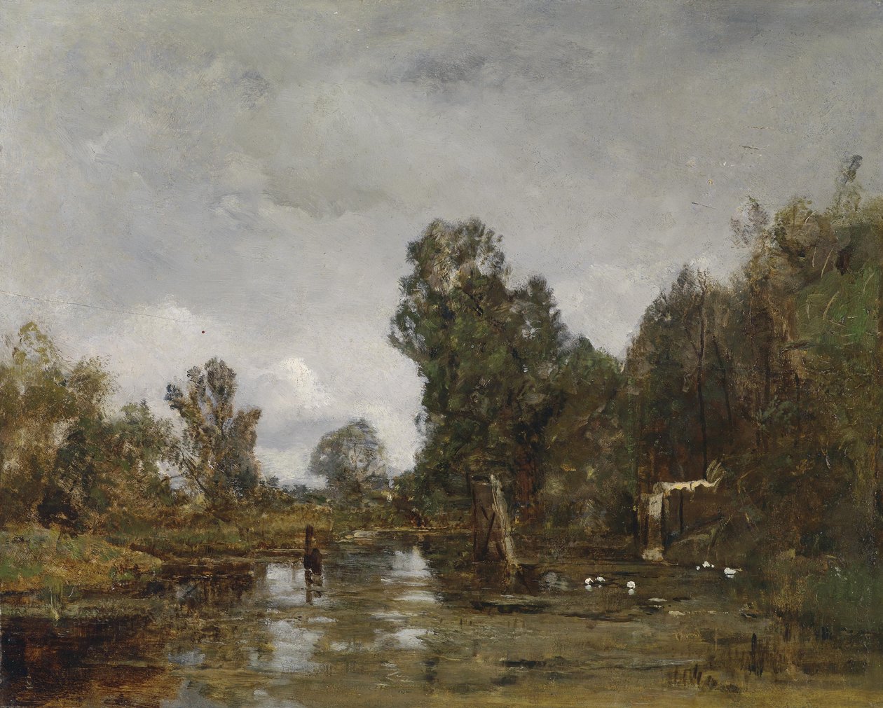 Motief uit het Weense Prater (Krieau) door Emil Jakob Schindler