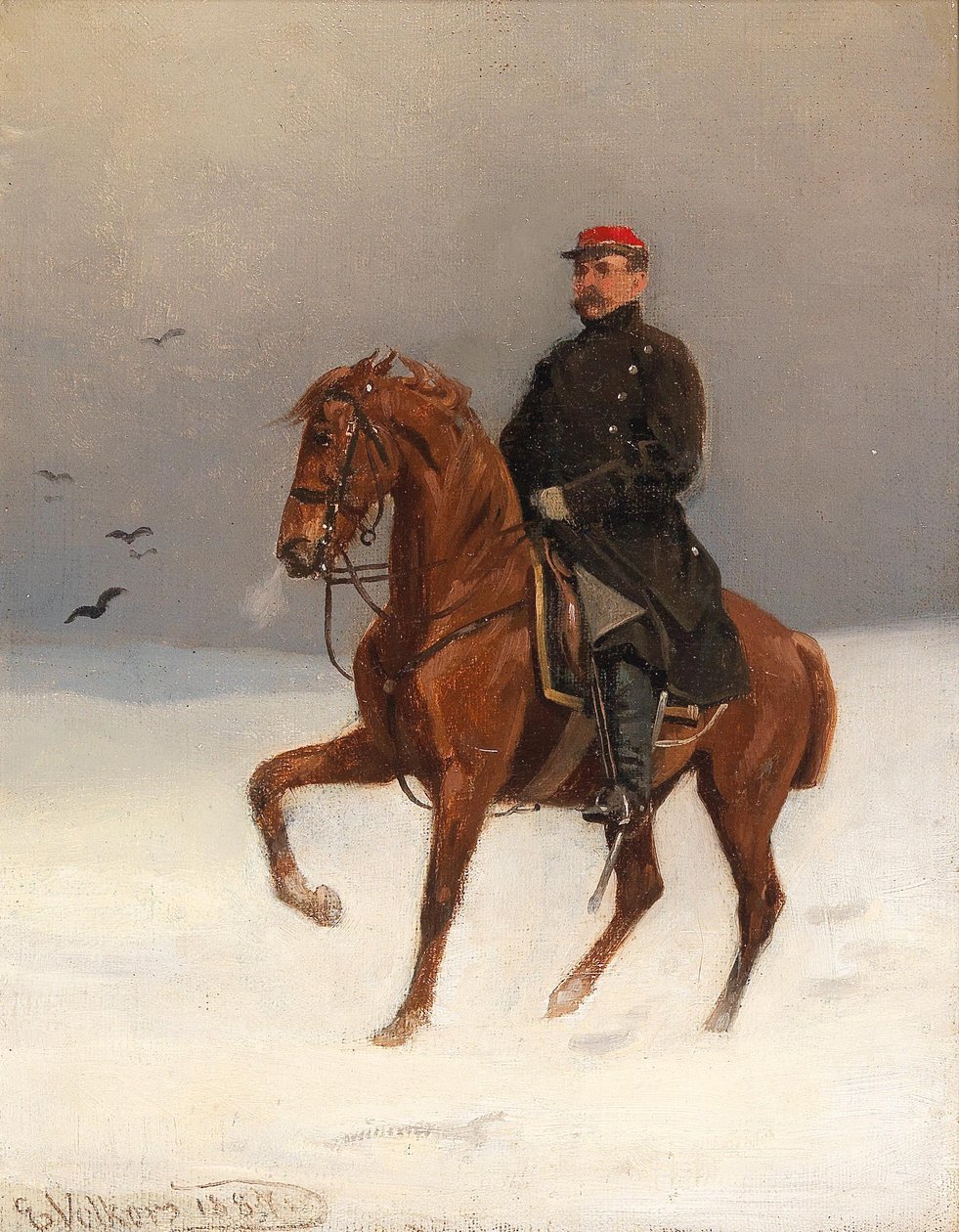 Bereden soldaat door Emil Volkers