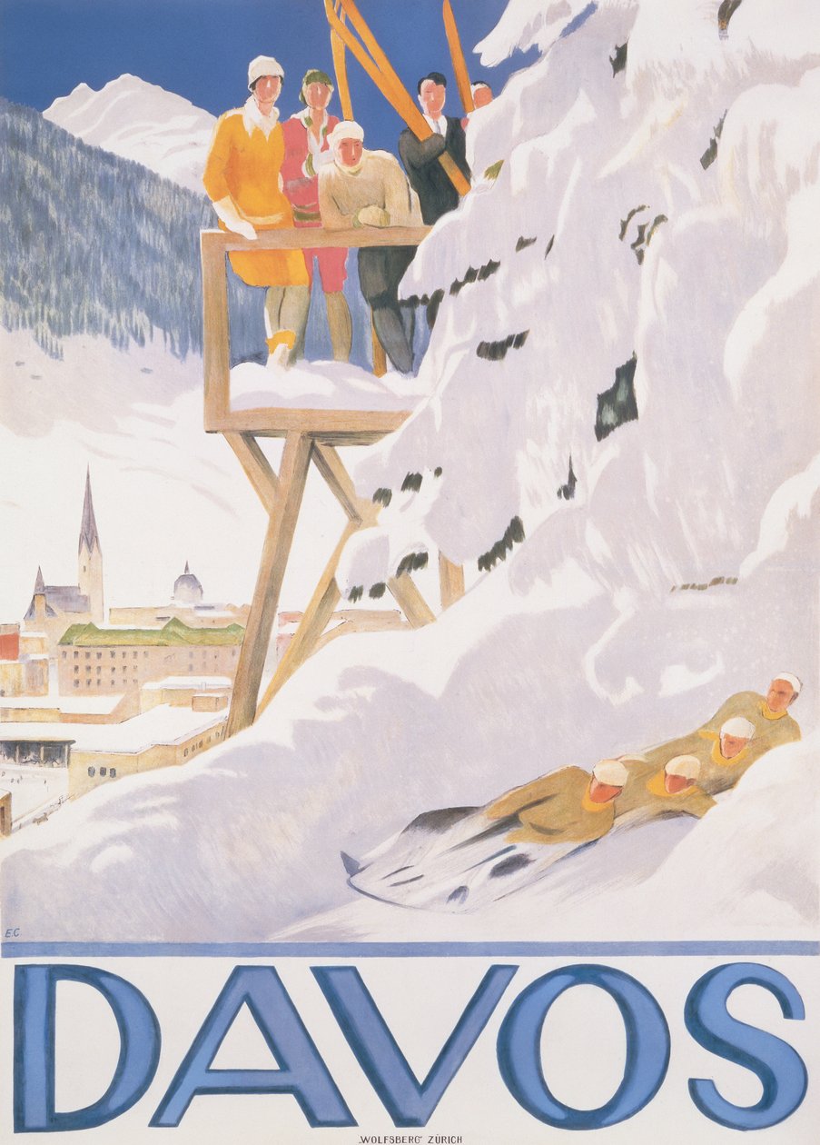 Davos door Emil Cardinaux