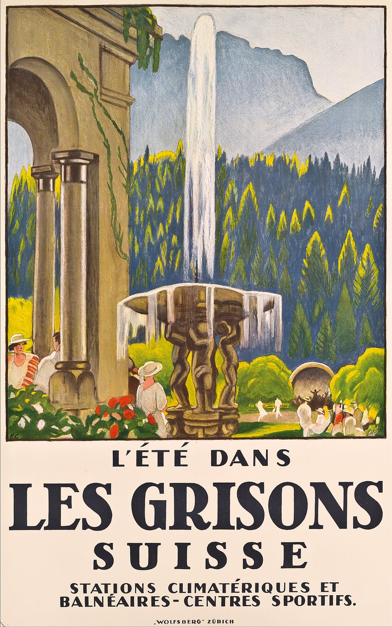 Zomer in Les Grissons, Zwitserland door Emil Cardinaux