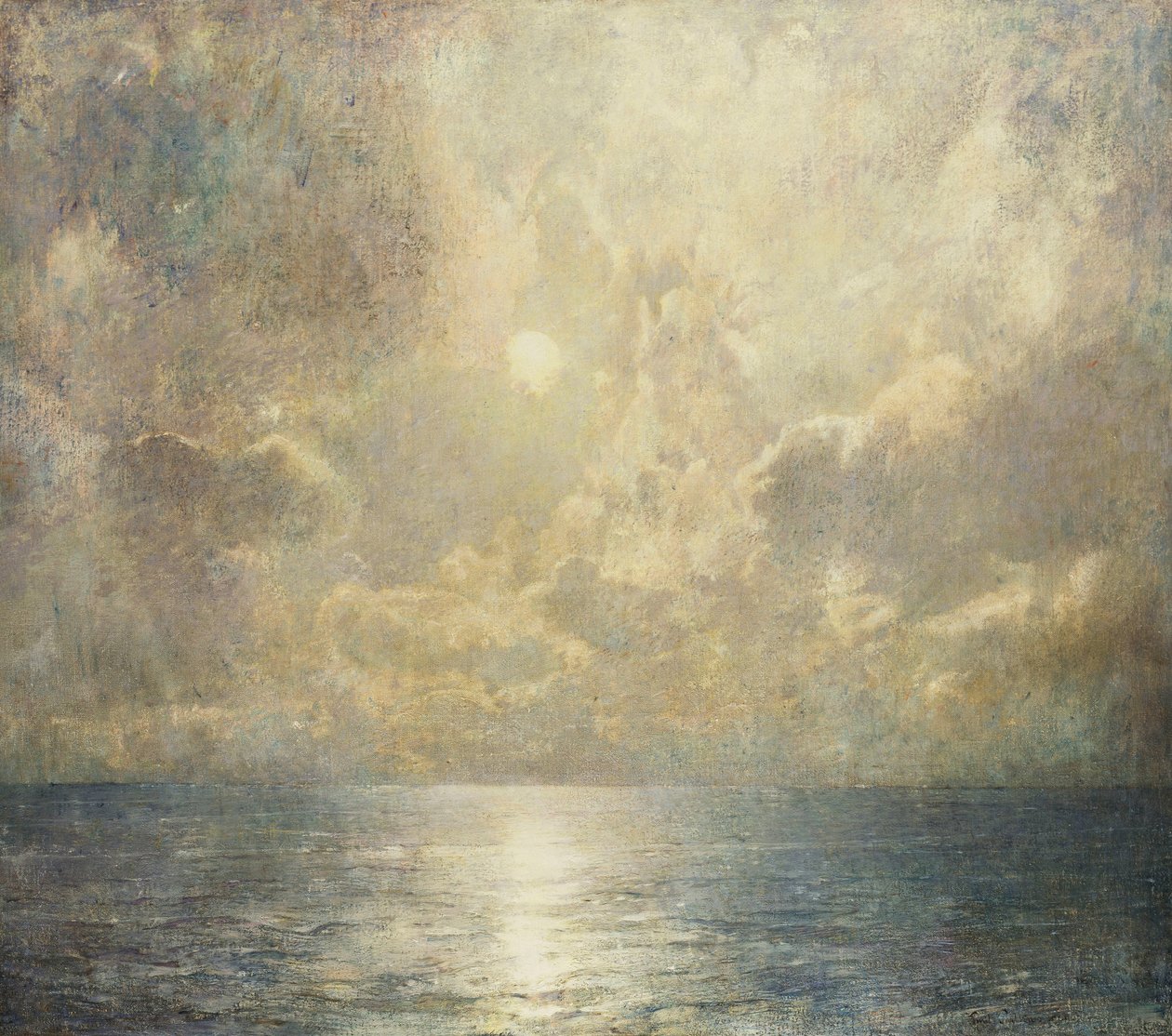 Maanverlichte zeelandschap door Emil Carlsen
