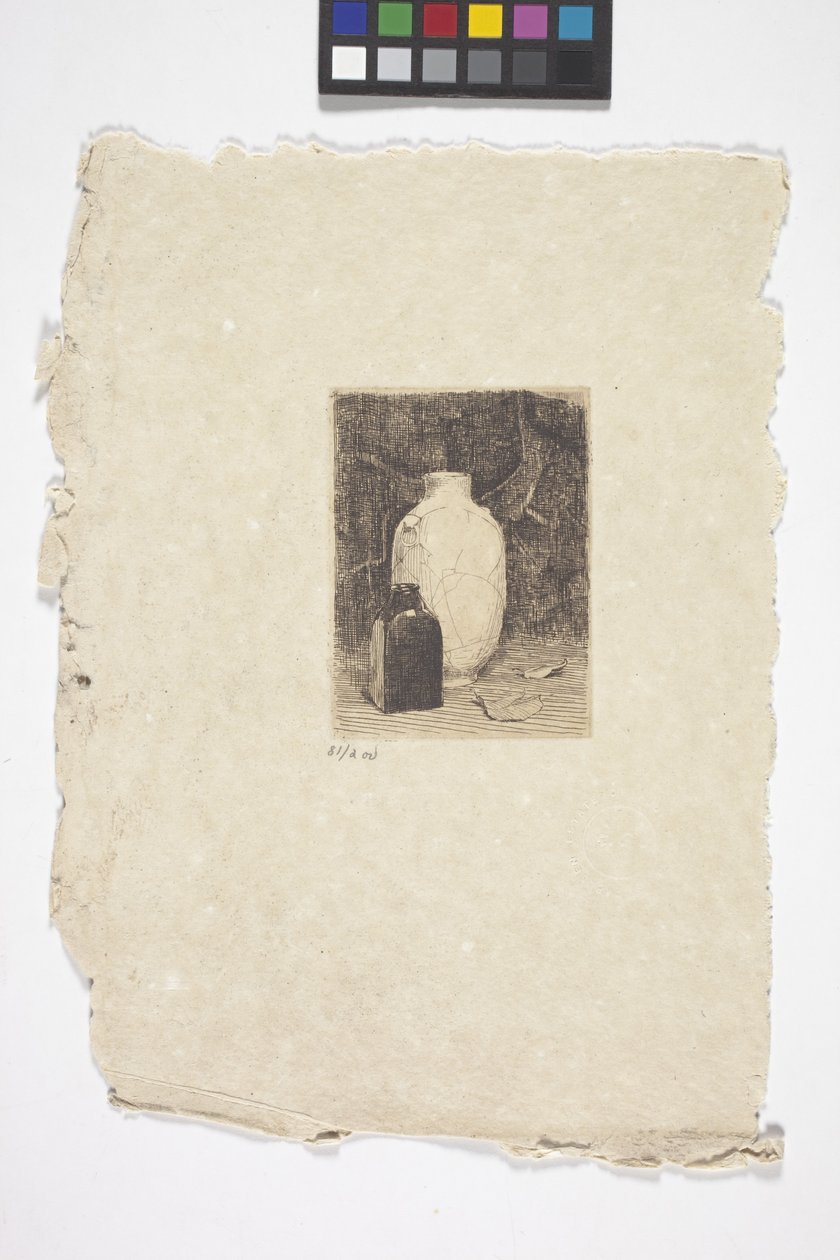 Stilleven met vaas en fles door Emil Carlsen