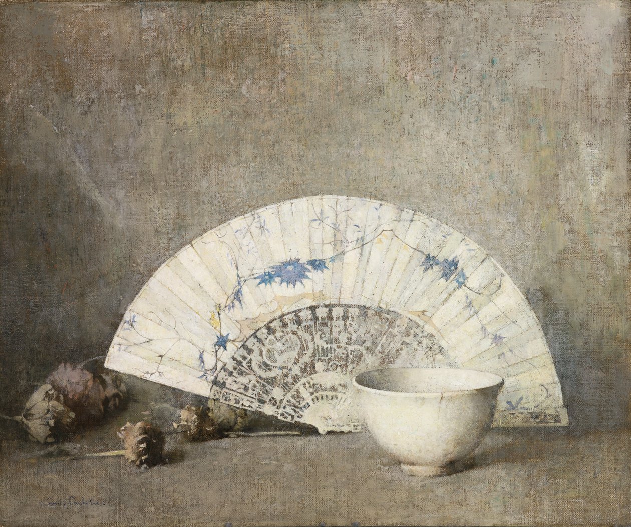 De waaier, c.1919 (olieverf op doek) door Emil Carlsen