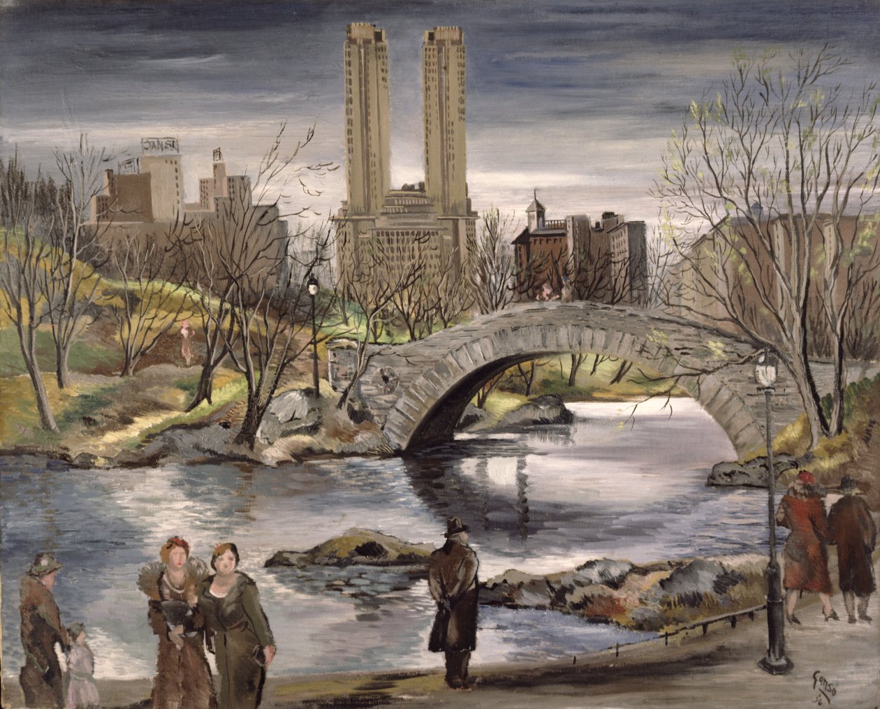 Lente in Central Park, 1936 door Emil Ganso