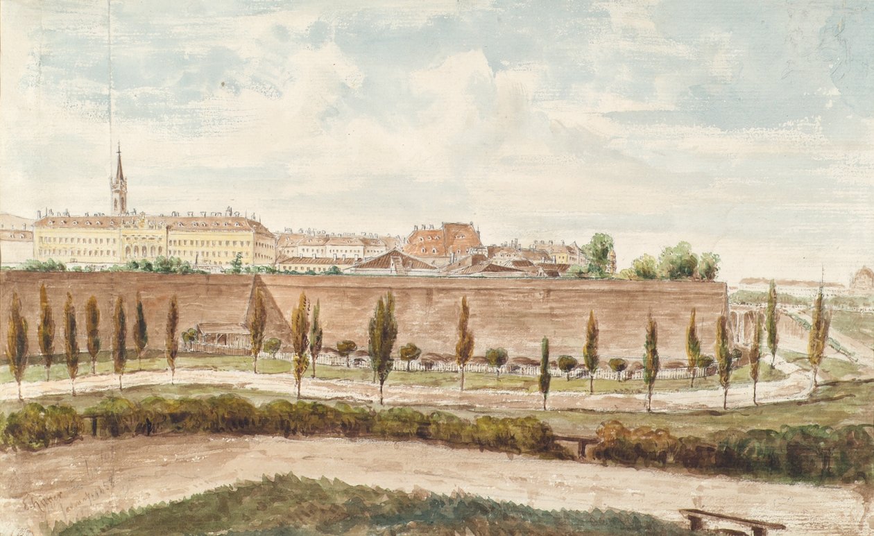 De Augustinerbastei in Wenen door Emil Hütter